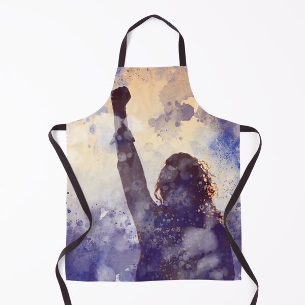 Item preview, Abstract Silhouette of Woman Holding Fist Up. Blue and Purple designed and sold by Joe-s.