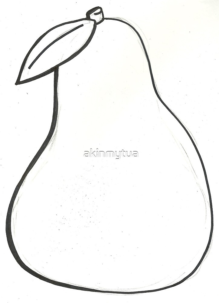 "Pear- black and white" by akinmytua  Redbubble