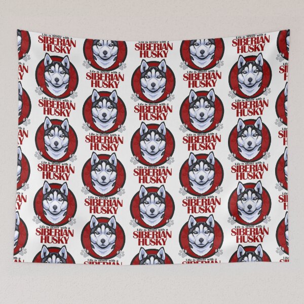 Artikelvorschau, Mit einem Siberian Husky ist das Leben besser! Speziell für Husky Dog Lovers! entworfen und verkauft von rs-designs.