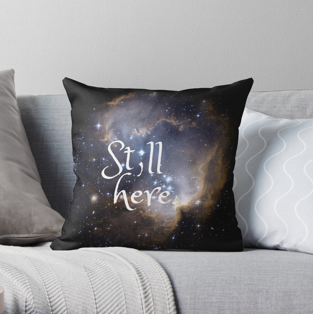"Still Here" Semicolon Mental Health Comfort Throw Pillow