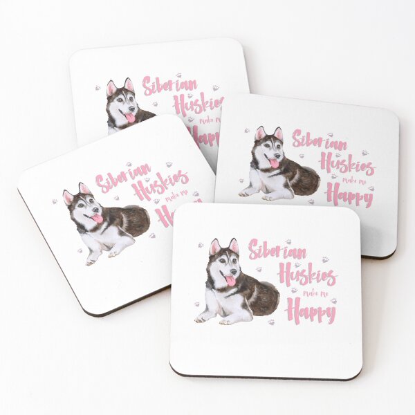 Item preview, Siberian Huskies Make Me Happy! Especially for Husky Dog Lovers! designed and sold by rs-designs.