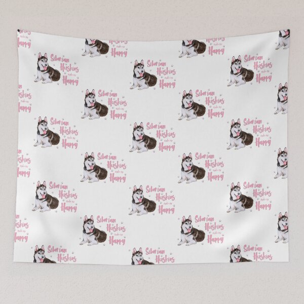 Artikelvorschau, Siberian Huskies machen mich glücklich! Speziell für Husky Dog Lovers! entworfen und verkauft von rs-designs.