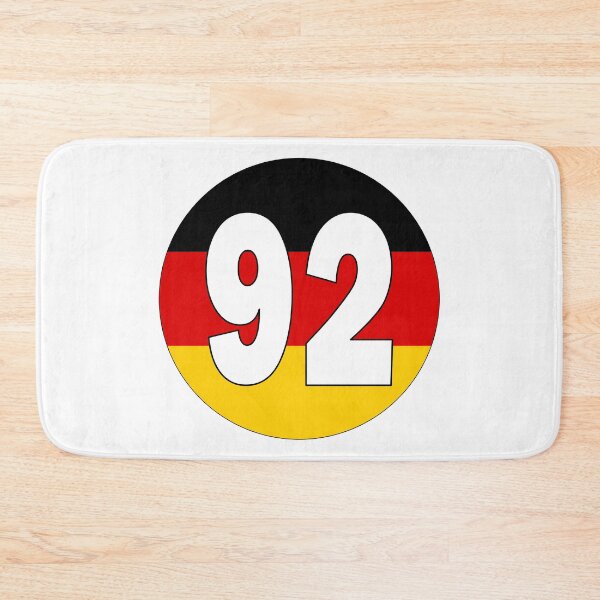 Item preview, Number 92 with Germany flag on the background designed and sold by AllShirts21.