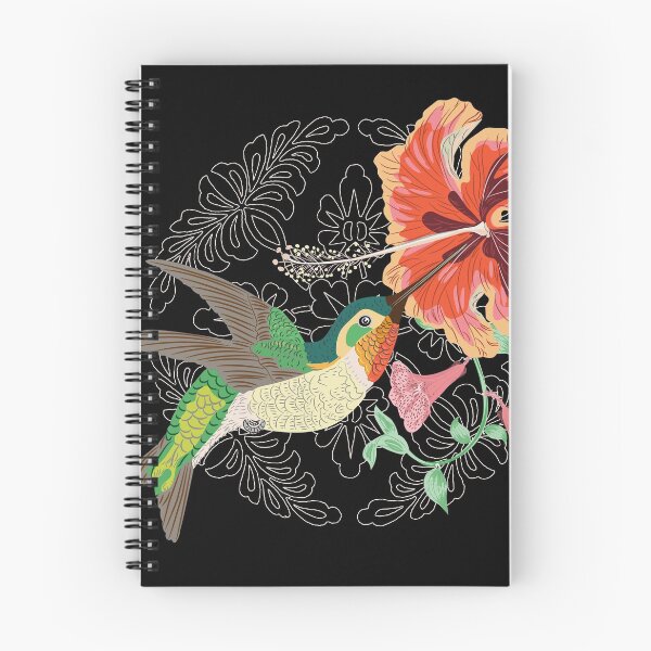 Aperçu de l'œuvre Colibri collecte de jus de fleurs de trompette d'hibiscus créée et vendue par LizzyizzyDesign.