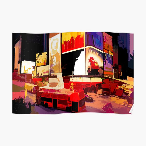 Times Square II (abstract colour print) Poster