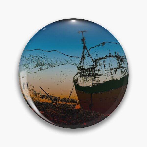 Item preview, Landscape Digital Artwork Old Boat and Ben Nevis Corpach Scotland designed and sold by Stravaigin.