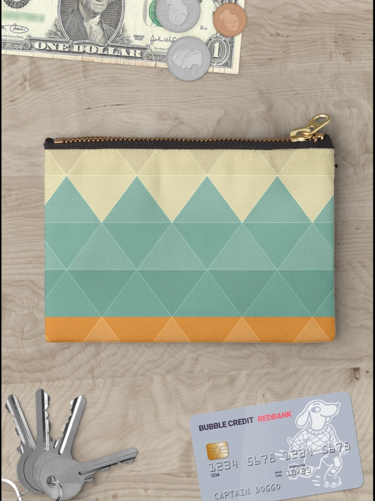 Thumbnail 3 of 4, Zipper Pouch, Triangular geometric pattern designed and sold by ExploreStore.