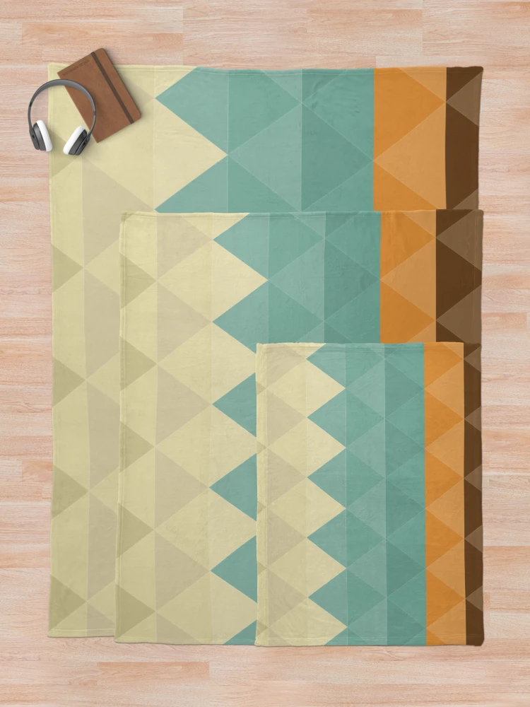 Thumbnail 5 of 6, Throw Blanket, Triangular geometric pattern designed and sold by ExploreStore.