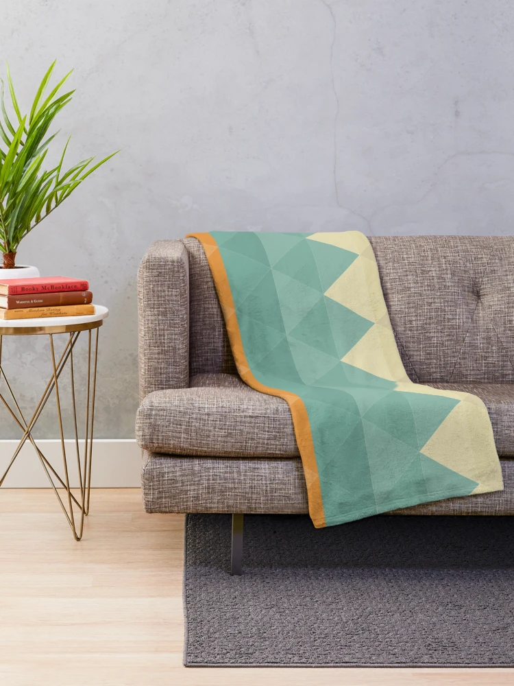 Thumbnail 2 of 6, Throw Blanket, Triangular geometric pattern designed and sold by ExploreStore.