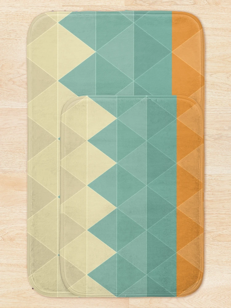Thumbnail 5 of 6, Bath Mat, Triangular geometric pattern designed and sold by ExploreStore.