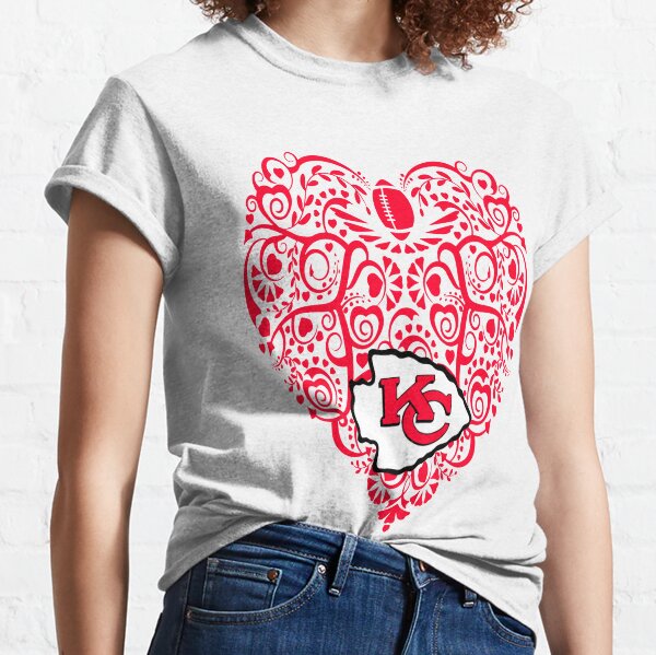 Kansas City Chiefs Tiny Heart Shape T-shirt - Jomagift