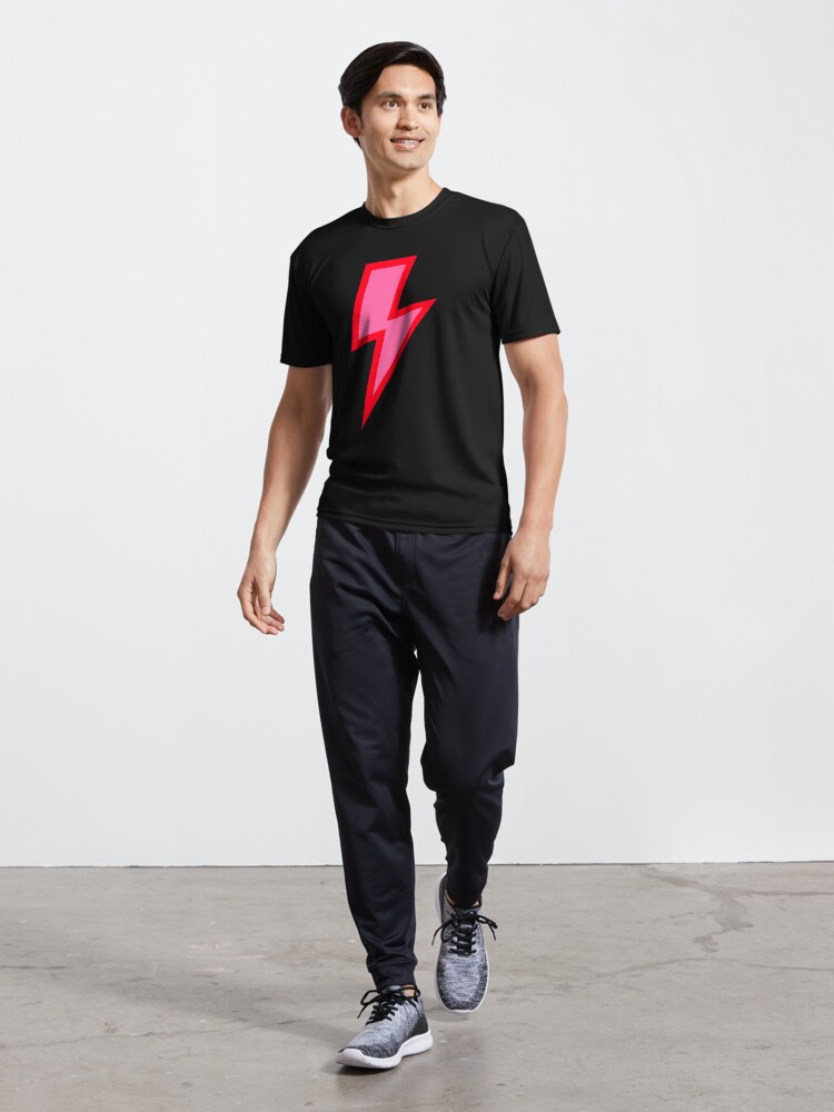 Lightning Bolt Sweatpants, Black Sweatpants, Neon Pink Lighting