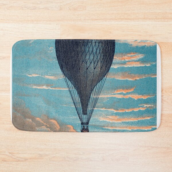 Artikelvorschau, Heißluftballon im Retro-Stil in der Kunst des blauen Himmels entworfen und verkauft von OneandHalf.