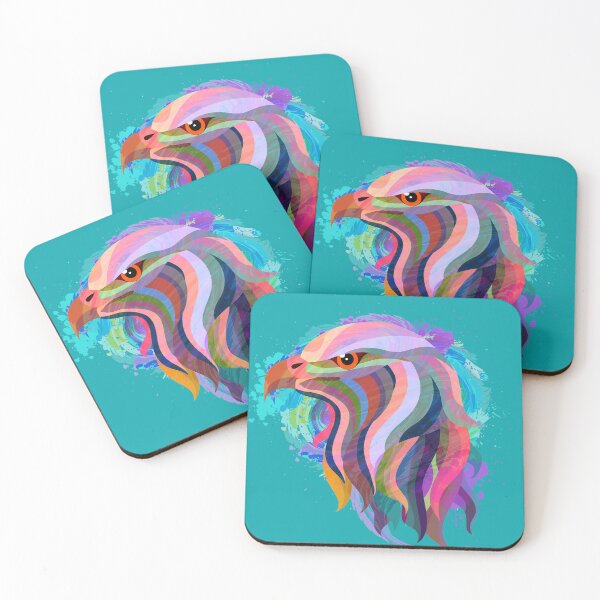 Item preview, Eagle t-shirt bird decorated with rainbow colors designed and sold by DiamondStore1.