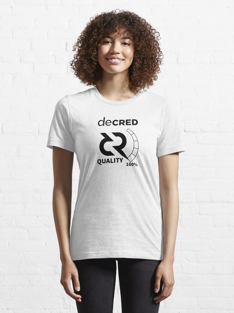 Alternate view of Decred quality © v2 (Design timestamped by https://timestamp.decred.org/) Essential T-Shirt