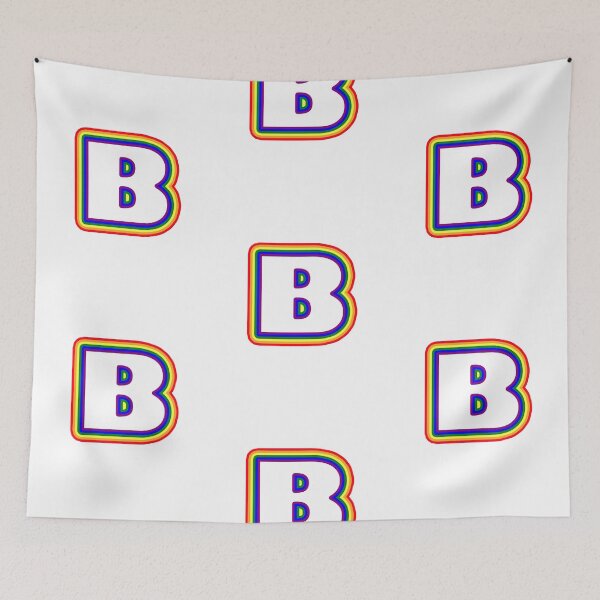 Item preview, Letter B- Rainbow Stroke Design - LGBTQ designed and sold by MoonsmileProd.
