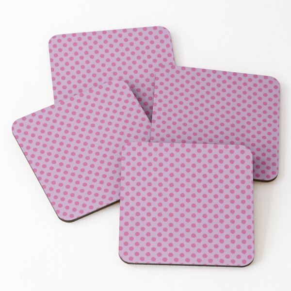 Item preview, pink polka dots pattern designed and sold by rysunki-malunki.
