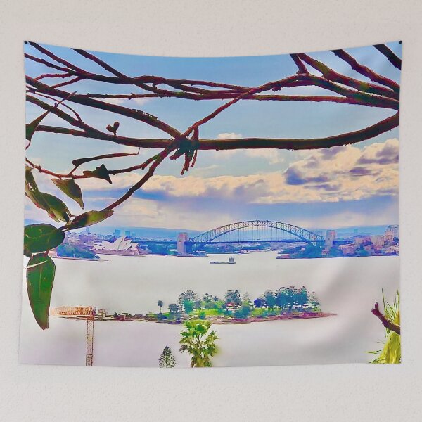 Item preview, Sydney Gum Leaves and Harbour Bridge designed and sold by ShotsOfLove.