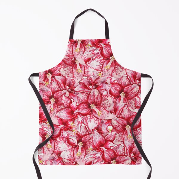 Item preview, Seamless pattern with watercolor image of red flowers of amaryllis designed and sold by Shoshina.