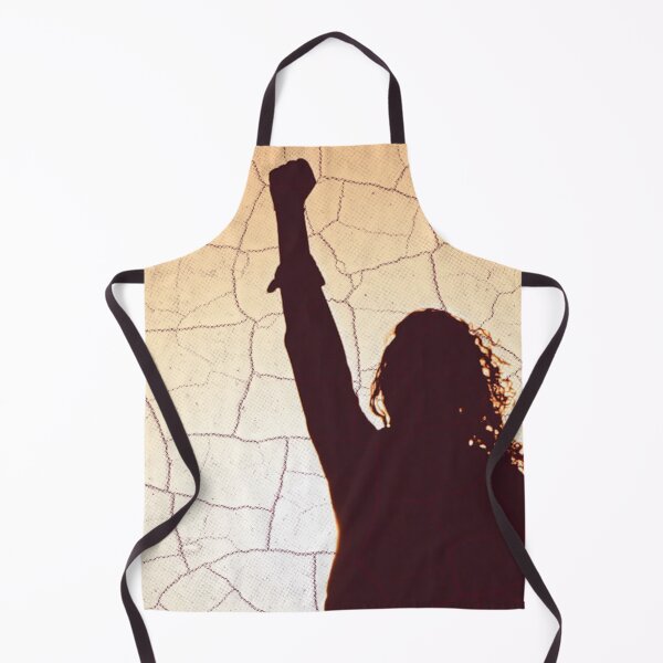 Item preview, Abstract Silhouette of Woman Holding Fist Up. Behind cracked earth. designed and sold by Joe-s.