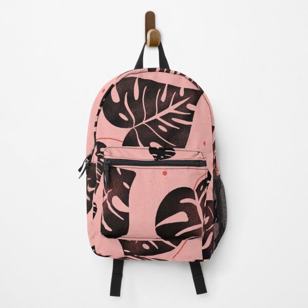 Item preview, Monstera deliciosa in black and pink designed and sold by CoffeePandaArt.