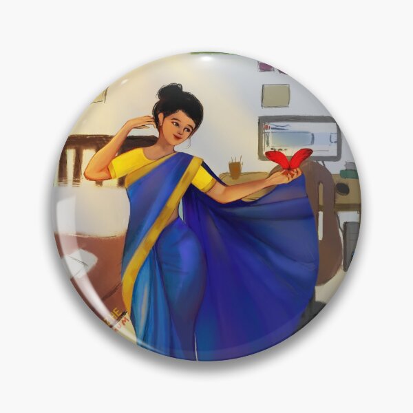Item preview, Indian Woman in Sari designed and sold by ThazheLogum.