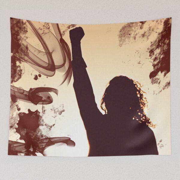 Item preview, In Focus Abstract Silhouette of Woman Holding Fist Up.  designed and sold by Joe-s.