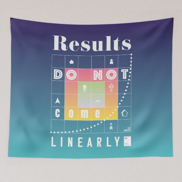 Item preview, Results don't come linearly designed and sold by quotesonposters.