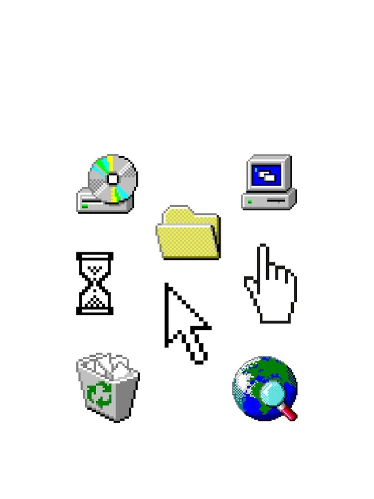 Thumbnail 4 of 4, iPhone Case, Windows 95 Computer Icon Sticker Pack Collection designed and sold by OFFICIAL-CANDY.
