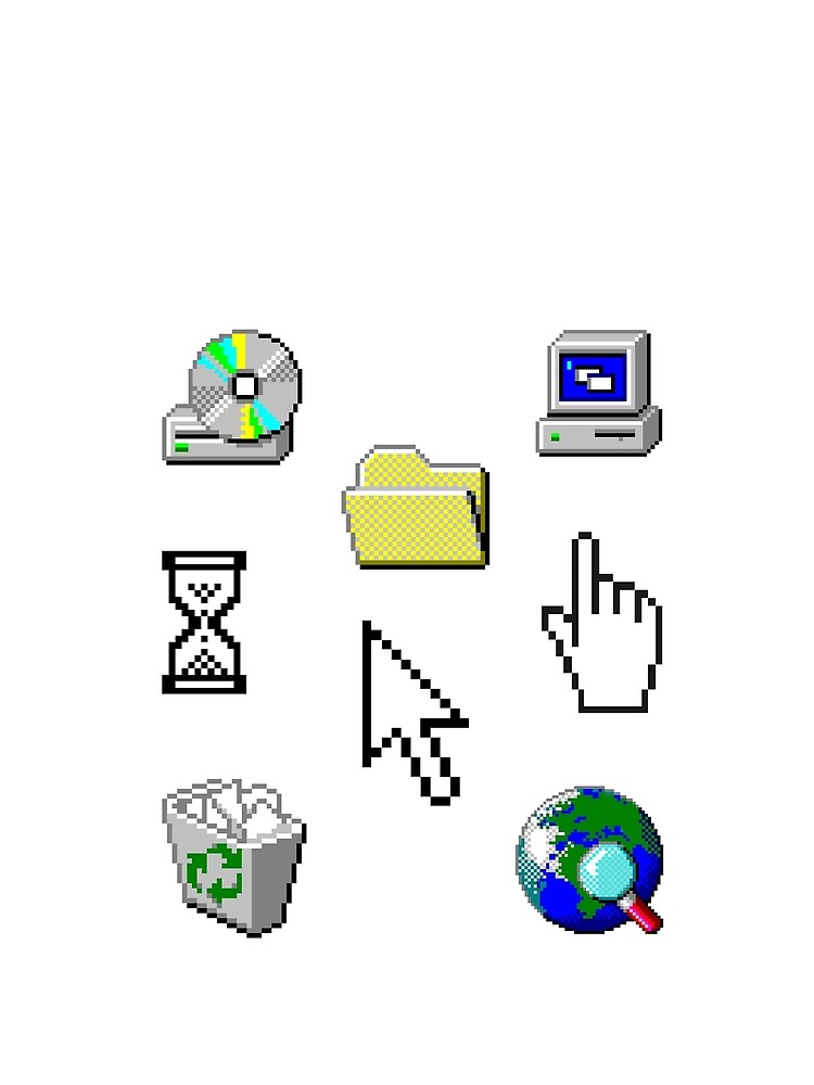 "Windows 95 Computer Icon Sticker Pack Collection" Sleeveless Top by