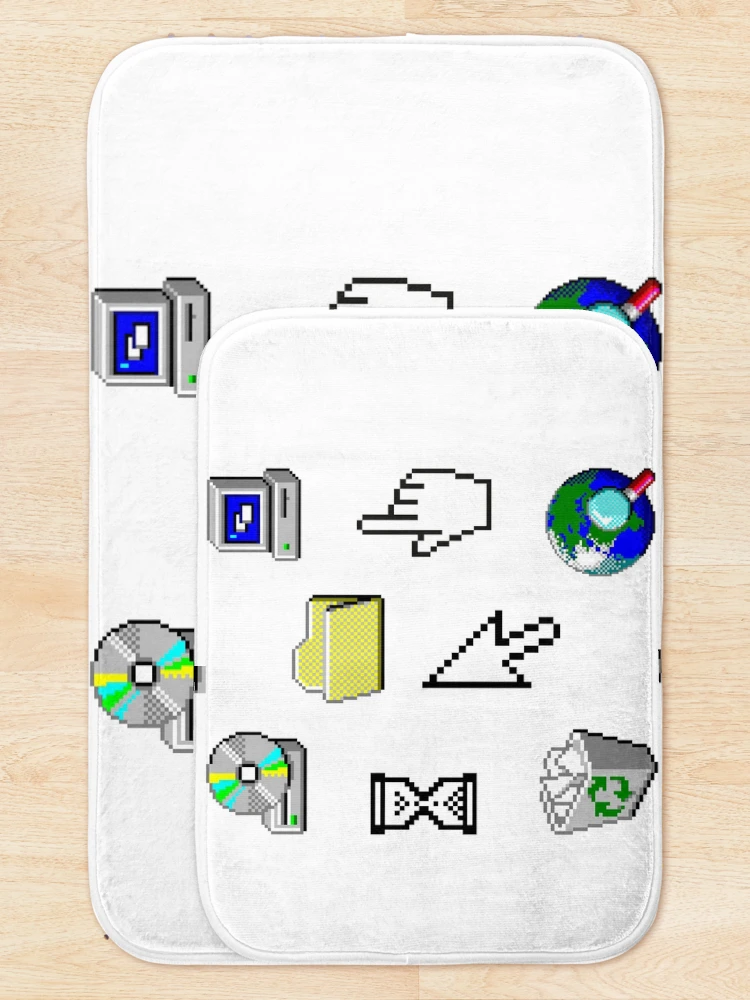 Thumbnail 5 of 6, Bath Mat, Windows 95 Computer Icon Sticker Pack Collection designed and sold by OFFICIAL-CANDY.
