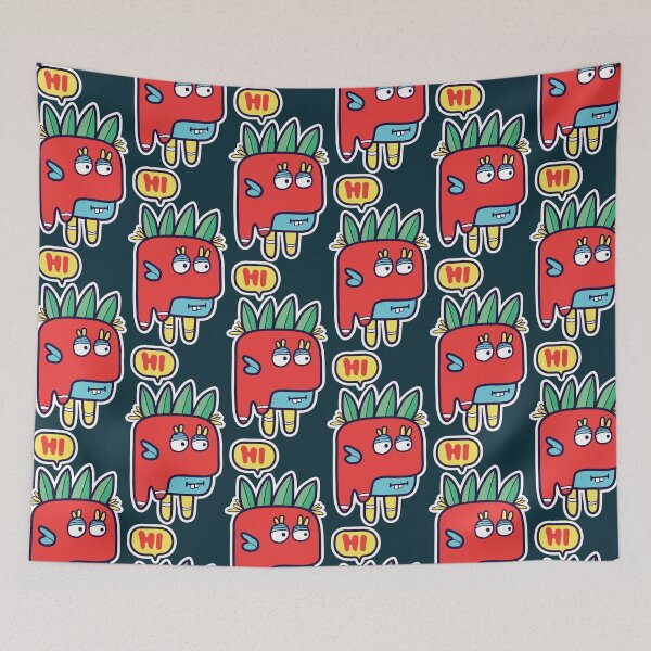 Item preview, cute monsters say hi designed and sold by irfancholis.