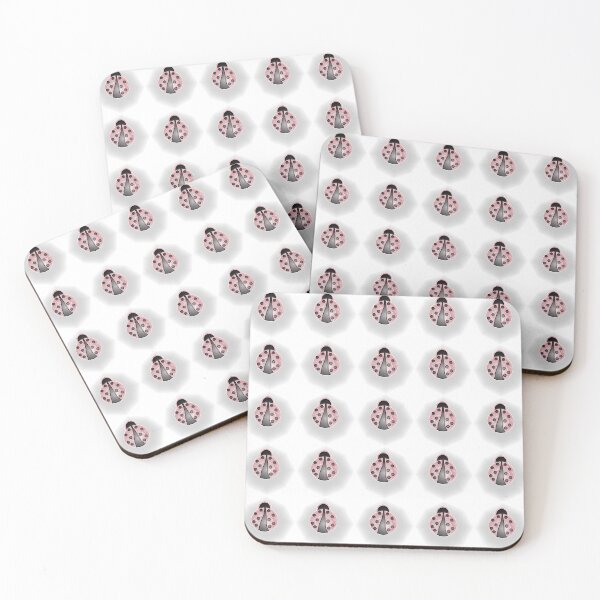 Item preview, Ladybug, insect, pink, pattern designed and sold by hvasilevshop.