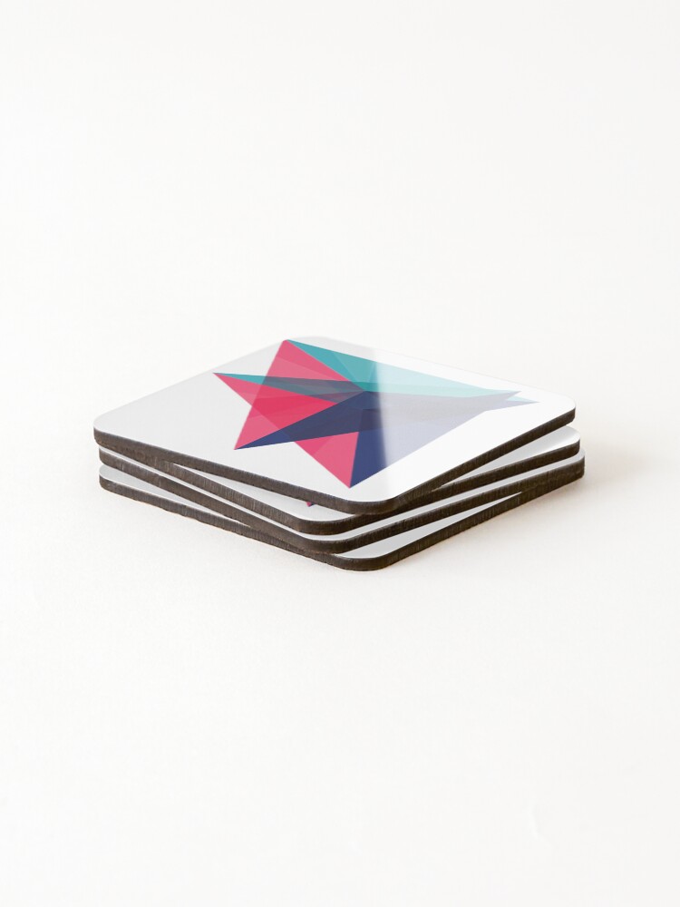 Thumbnail 4 of 5, Coasters (Set of 4), Triangular geometric pattern designed and sold by ExploreStore.