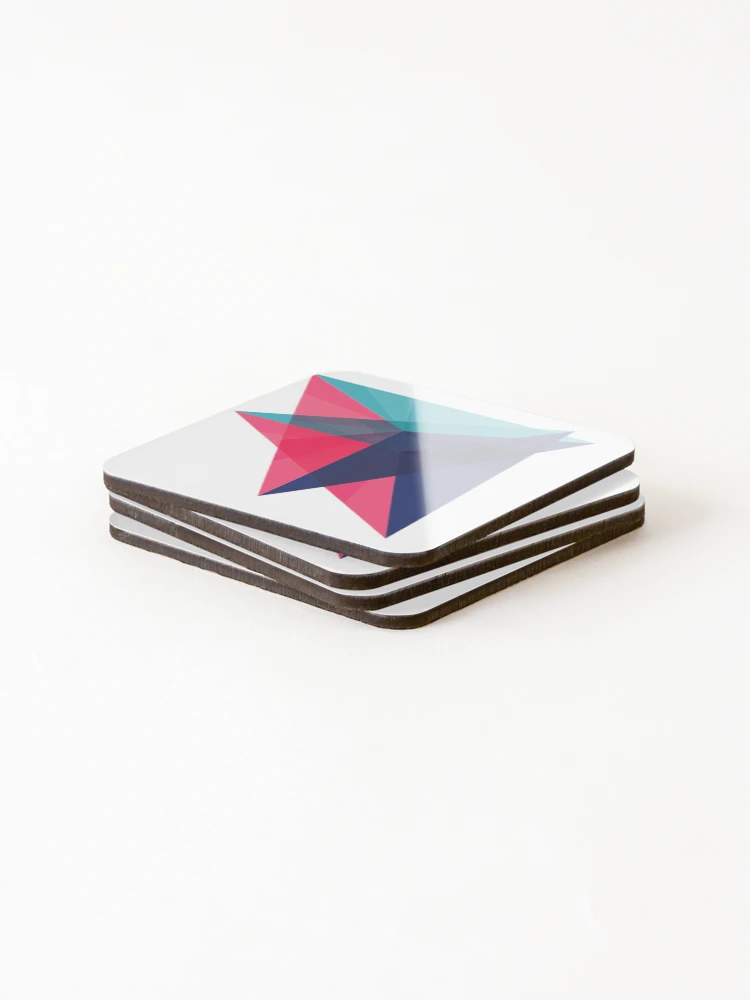 Thumbnail 4 of 5, Coasters (Set of 4), Triangular geometric pattern designed and sold by ExploreStore.