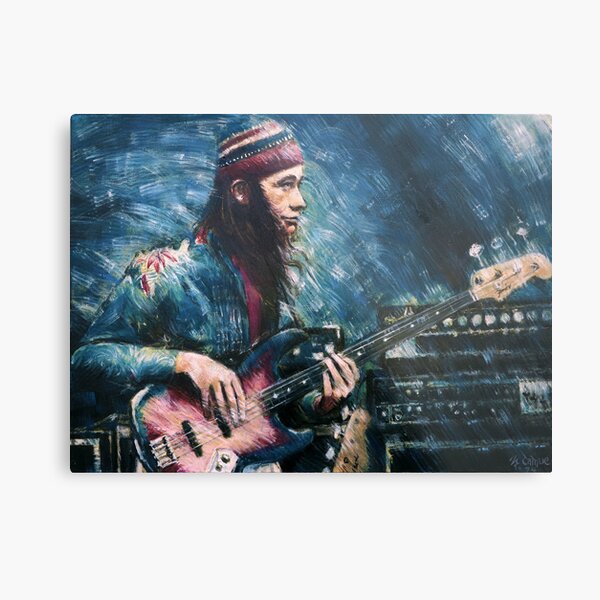 Portrait of Jaco Pastorius Metal Print