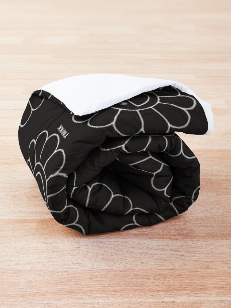 SMILING FLOWER HYPEBEAST MASK BLACK Throw Pillow for Sale by aydapadi