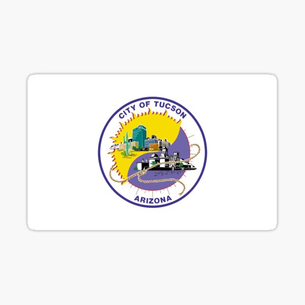 "Tucson Flag. Flag of Tucson" Sticker for Sale by toluk Redbubble