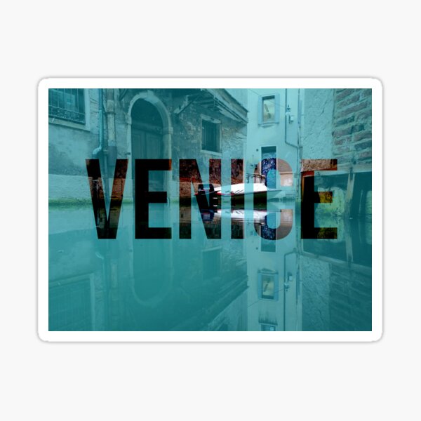 Back of a Venice canal Sticker