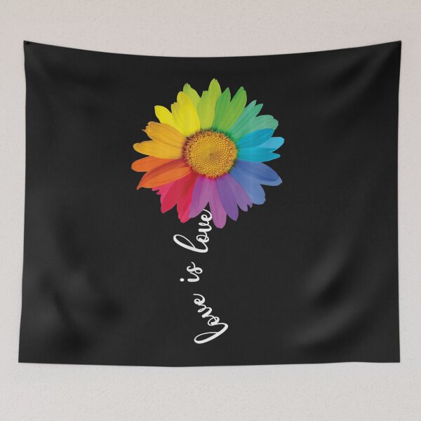 Item preview, Love Rainbow Sunflower LGBT Gay Lesbian Pride designed and sold by LaThresRice.