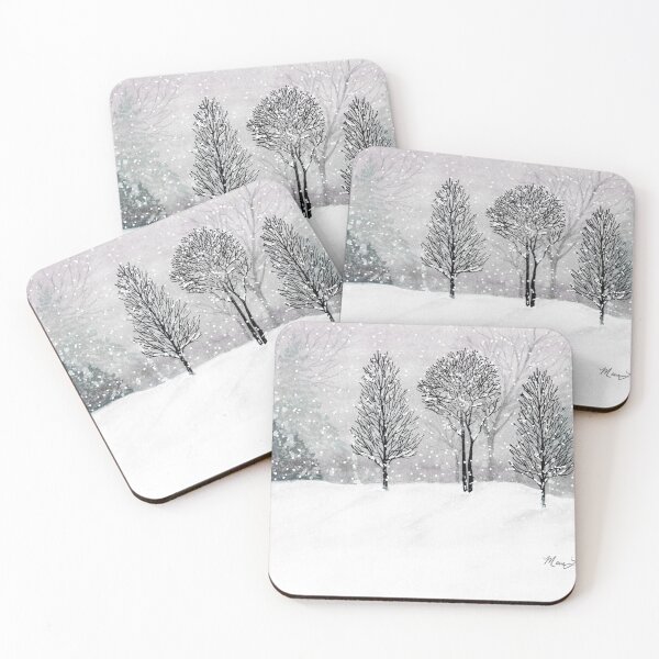Item preview, Winter Snow Watercolor Scene designed and sold by littrellart.