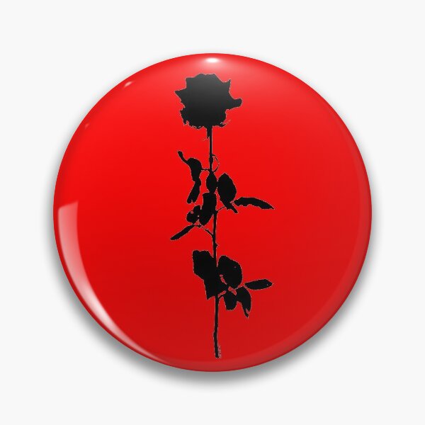 Item preview, Rose flower outline black on red background designed and sold by 7T-Designs.