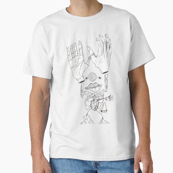 “Feel and Think Before You Act” Ink illustration Classic T-Shirt