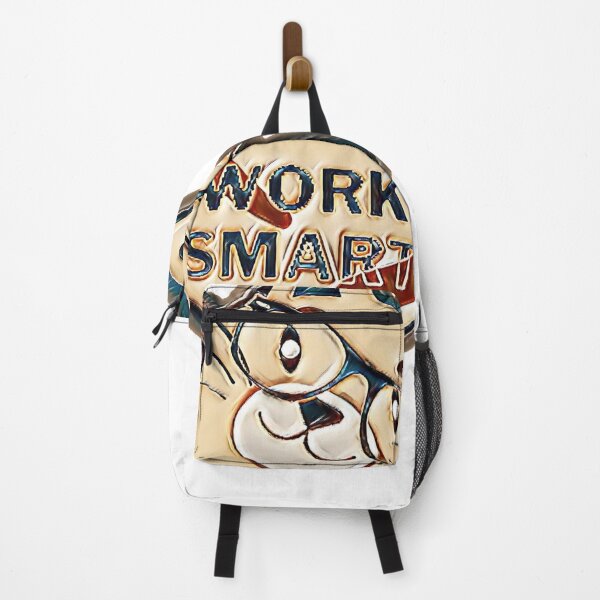 Item preview, Cat with glasses with the caption, work smart designed and sold by ILOVETUNA.