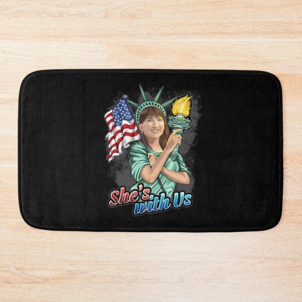 Item preview, She's With Us Lady Liberty Illustration Black Splash designed and sold by NoveltyMerch.