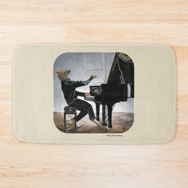 Item preview, Gnoll Pianist Mythical Creature Fantasy Illustration designed and sold by HelmsArt.