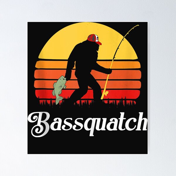 Buy Dillo Bassquatch Funny Bass Fishing Sasquatch Retro 80s