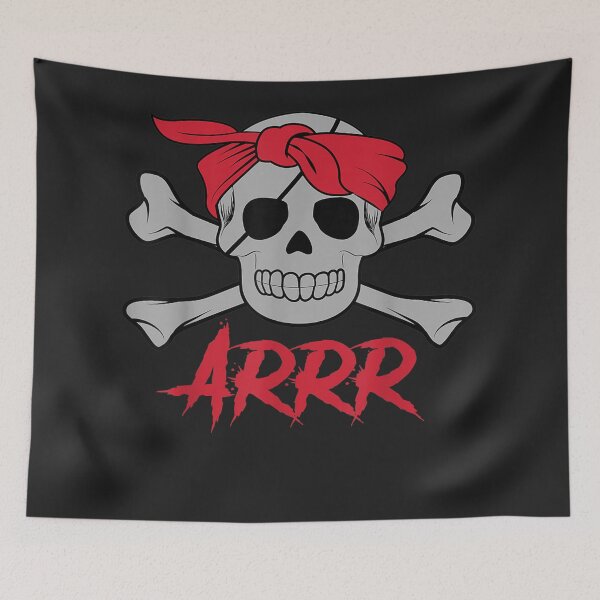 Item preview, PIRATE DEAD SKULL with eye patch Halloween designed and sold by LaThresRice.