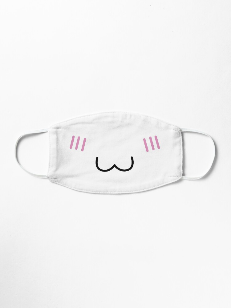 Roblox White Kawaii Face Mask By Shinobu San Redbubble - kawaii face kawaii roblox free clothes