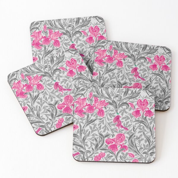 Item preview, William Morris Irises, Pink and Silver Gray  designed and sold by Marymarice.